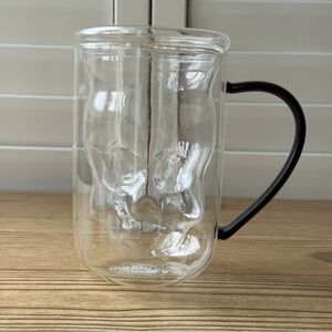 David’s Tea Clear Glass Skull 10oz Nordic Mug